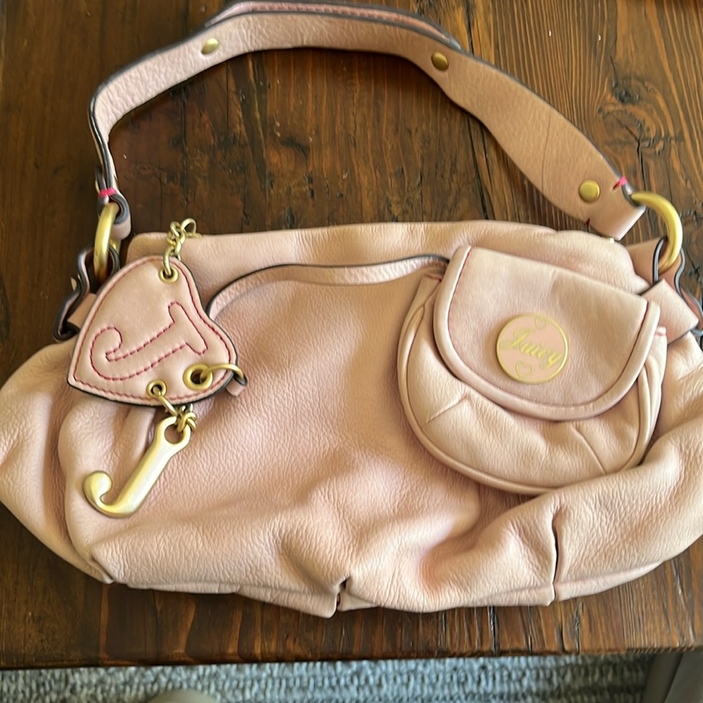 VINTAGE small leather juicy couture pink purse
